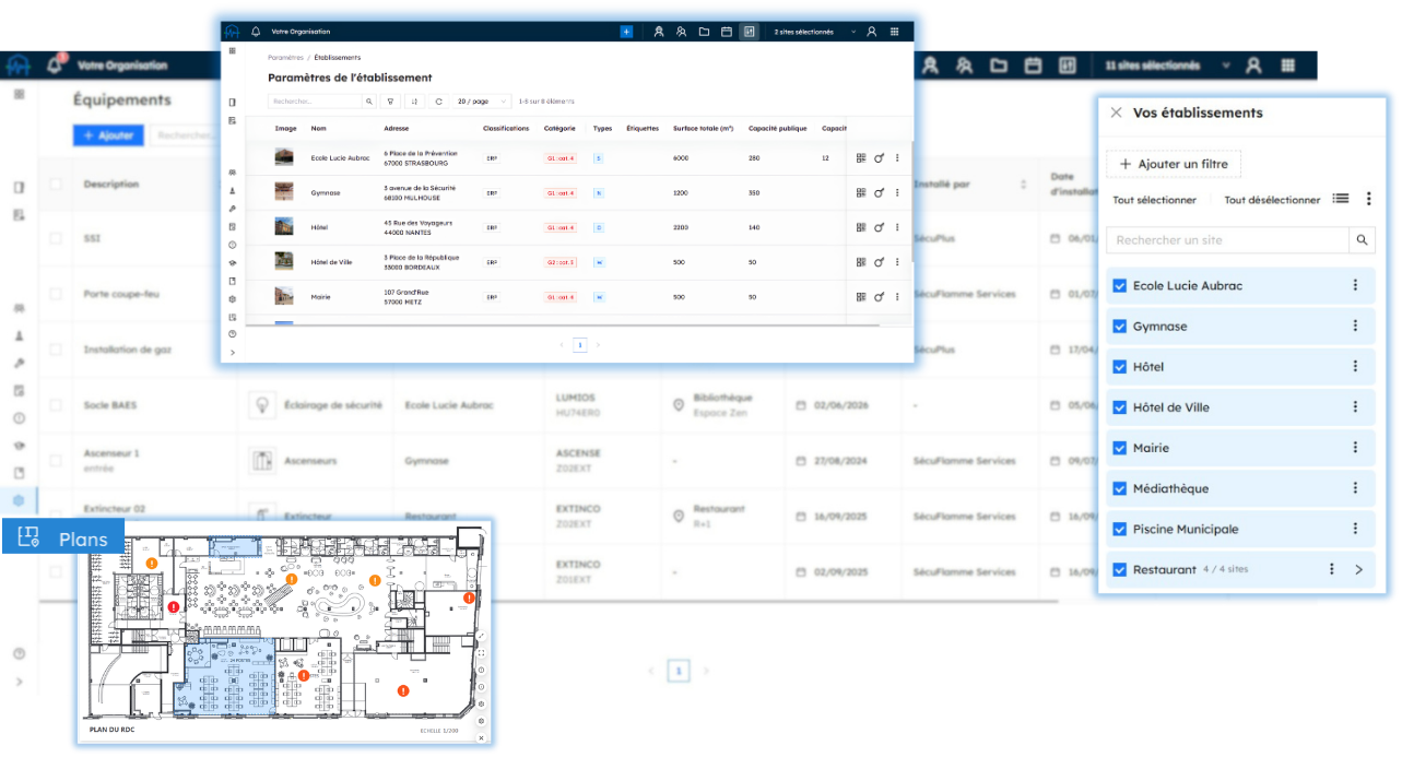 Tous les établissements sont regroupés au même endroit sur une solution collaborative de gestion pour éviter la perte d'information